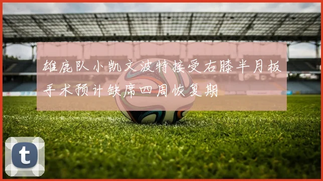 雄鹿队小凯文波特接受右膝半月板手术预计缺席四周恢复期